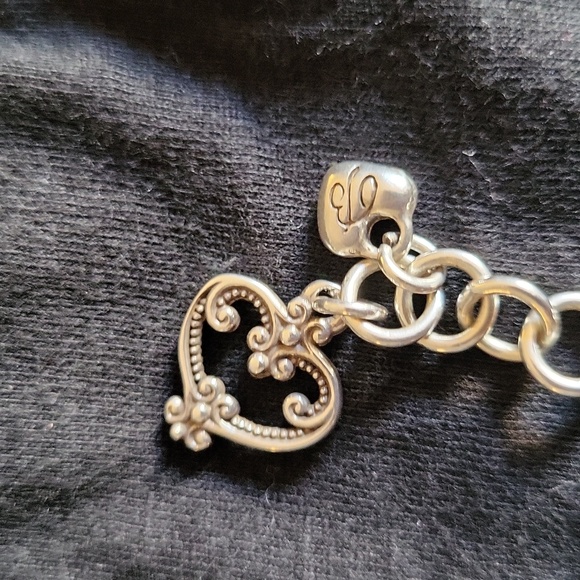 Brighton Palazzo Silver Heart Crystal Bracelet, 9 Inches - Picture 4 of 6